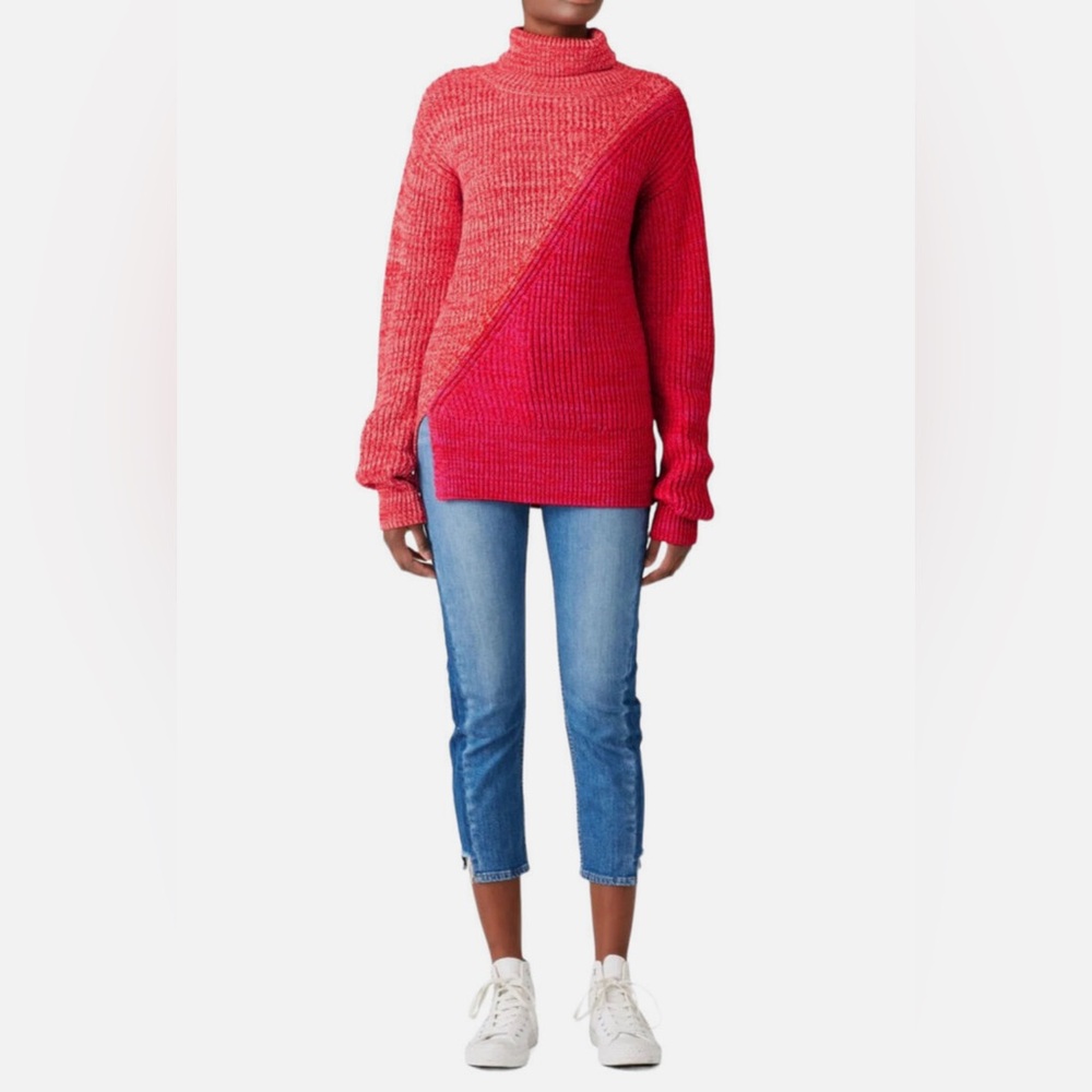 Derek Lam 10 Crosby 
Bicolor turtleneck sweater 
Size XS
